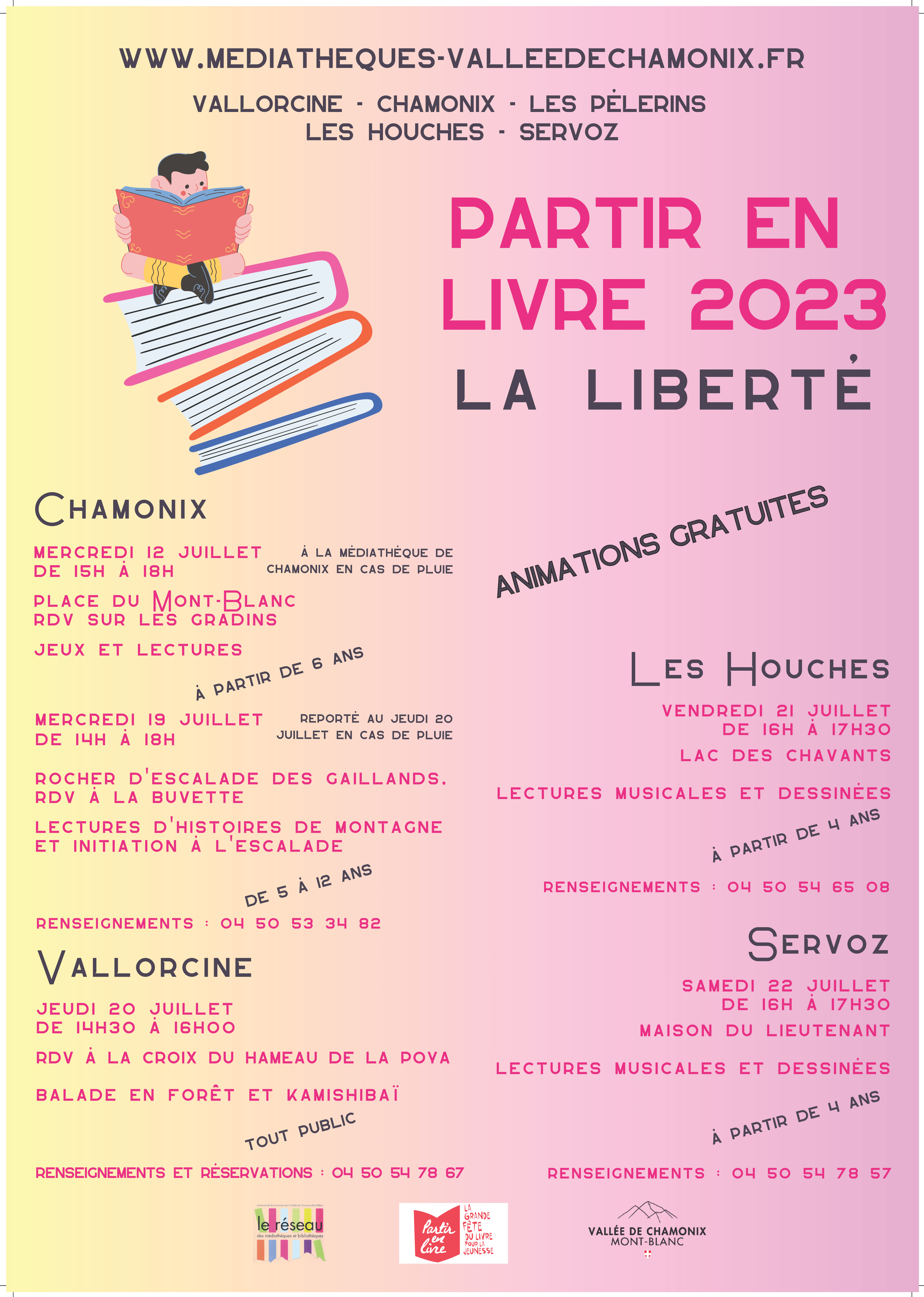 Partir en Livre 2023, Vallée de Chamonix Mmont-Blanc 2023